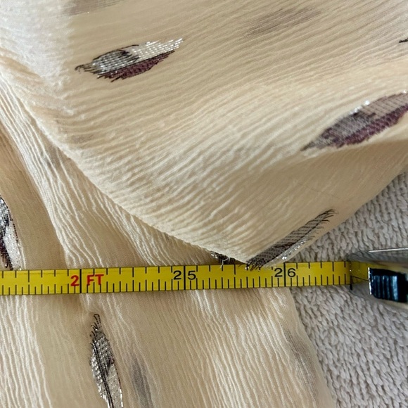 💛🩶”& Other Stories” Sheer Gold Blouse w/Silver Metallic Accents Size XL💛 - Picture 6 of 8